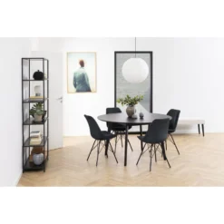 Skånska Möbelhuset Roxby Matbord Ø140 Cm - Svart -Stolar affär fe879d152073509d28db9ed70e5b4867ab