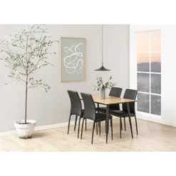 Skånska Möbelhuset Demina Matstol - Svart PU -Stolar affär ff35de839379406241b58e055c9ce1cfea